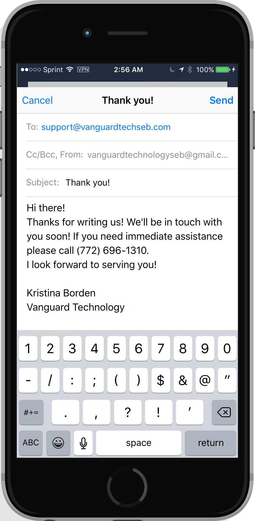 Vanguard Technology contact us