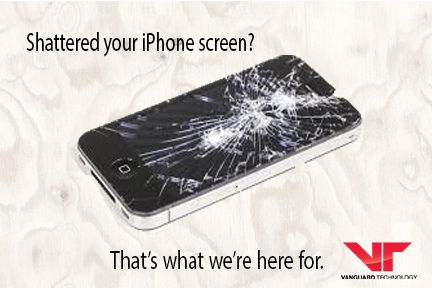 shattered phone screen image